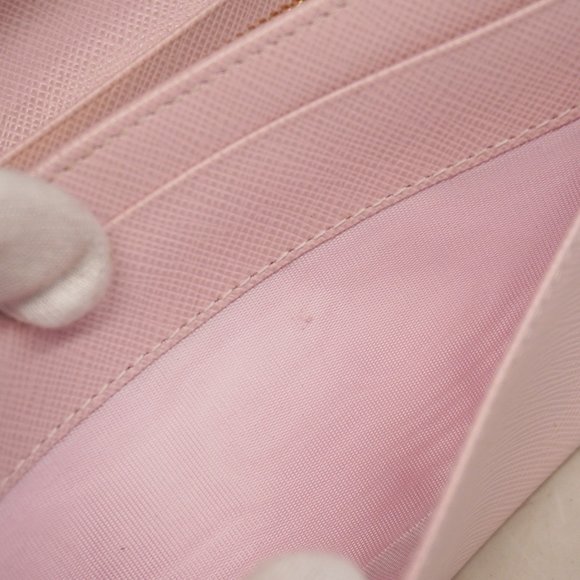 Prada Saffiano Leather Long Wallet, Pink, Women's, P1035694 - Picture 12 of 15